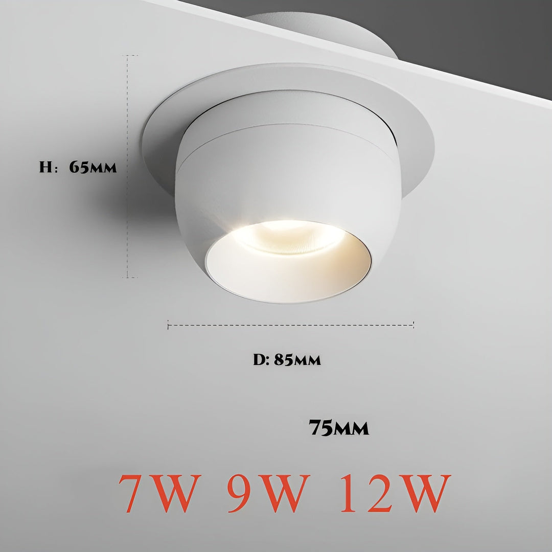 Round LED Ceiling Spotlight – Modern Aluminum Fixture for Living Room & Indoor Use 6