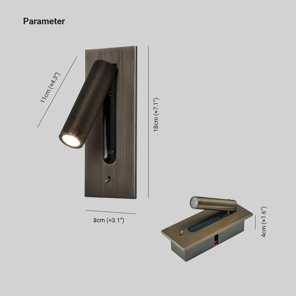 Industrial Style Wall Sconce with Built-In LED, Aluminum Alloy 4