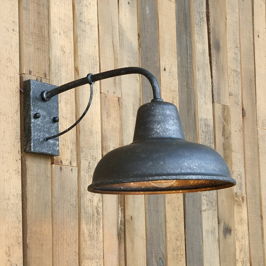 Rustic Antique-Style Iron Wall Light for Indoor and Outdoor Use 2
