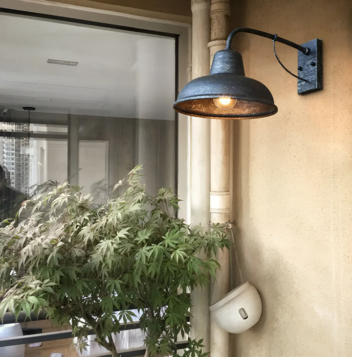 Rustic Antique-Style Iron Wall Light for Indoor and Outdoor Use 3