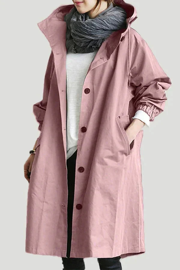 Oversized Waterproof Hooded Trench Coat 13