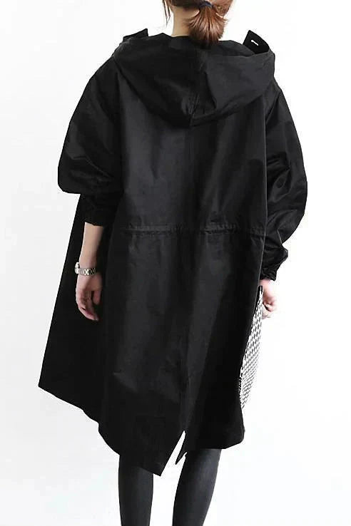 Oversized Waterproof Hooded Trench Coat 7
