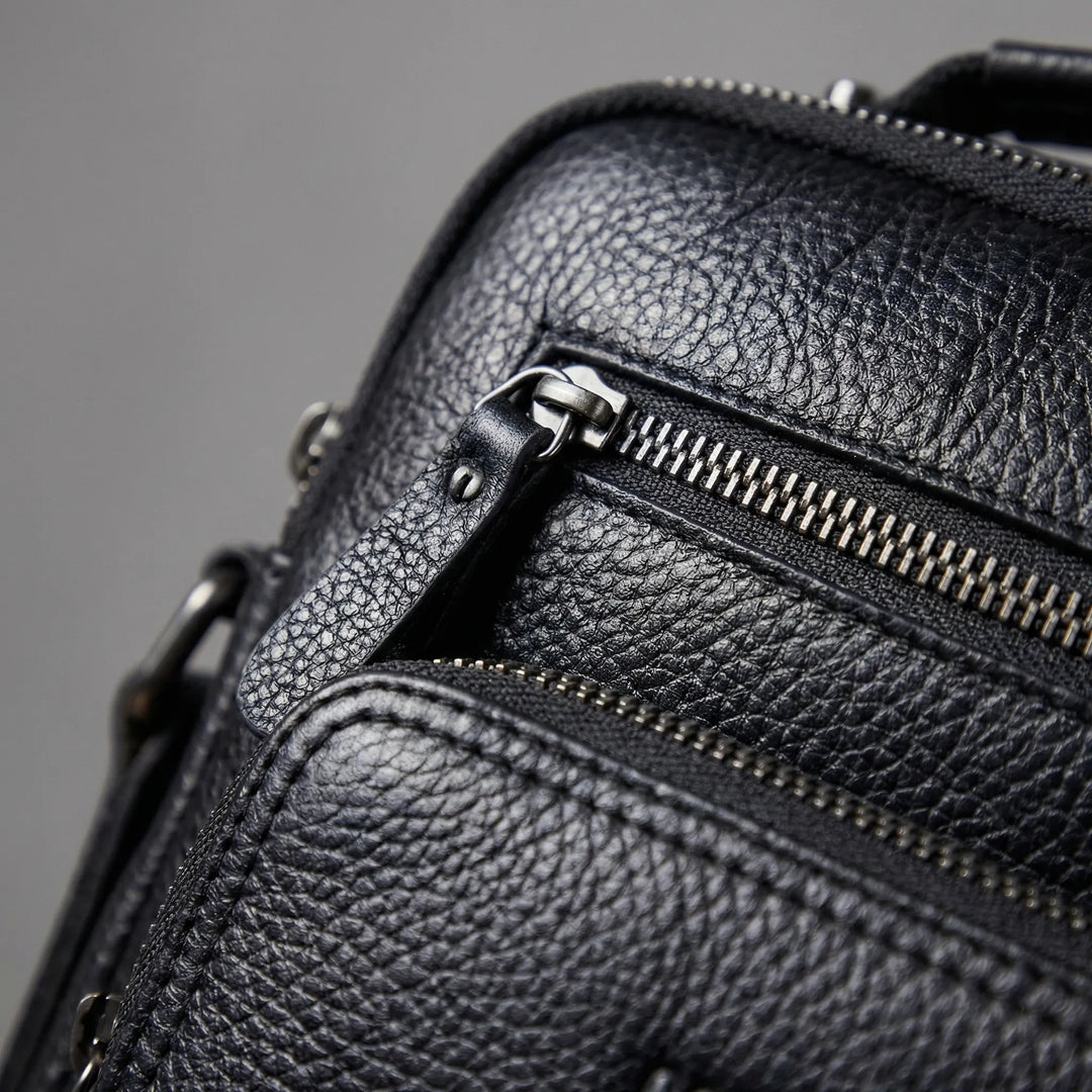Compact Structured Messenger Shoulder Bag - Crossvale