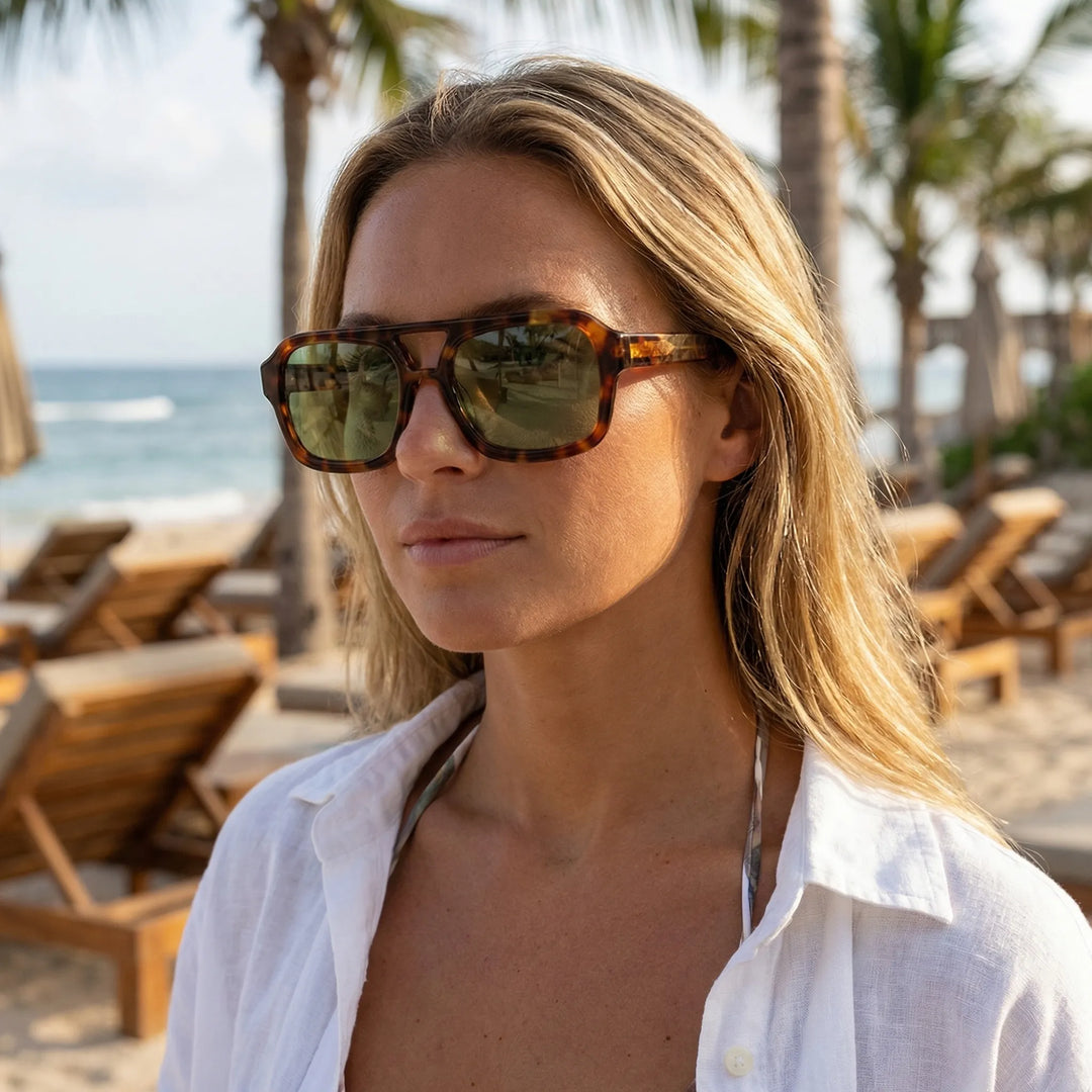 Vintage Square Frame Sunglasses - Solstix