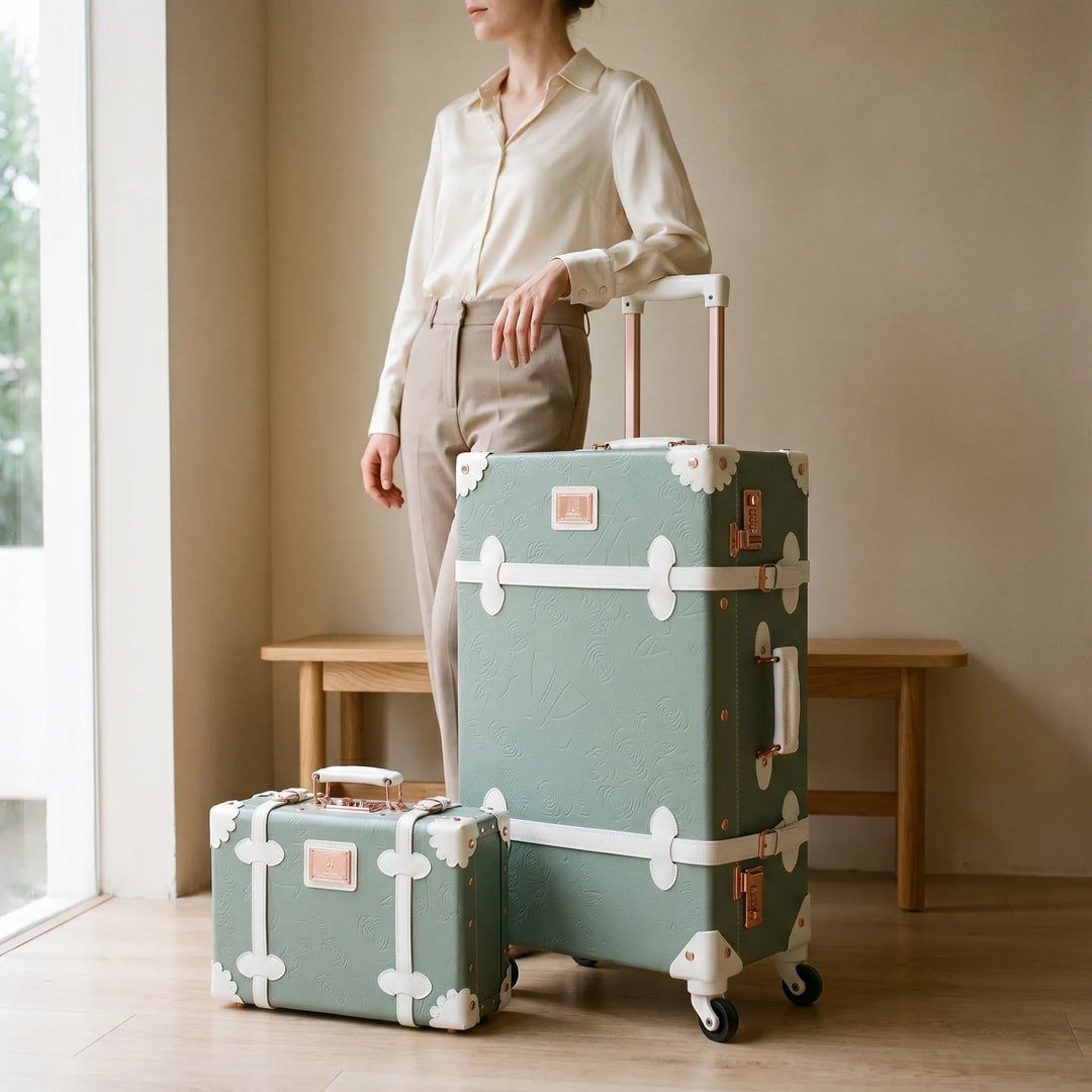 Vintage Style Luggage Set - RetroTrek