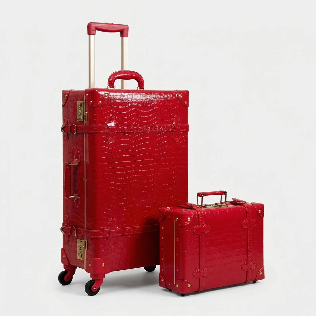 Vintage-Style 2-Piece spinner Luggage Set - Vintravel