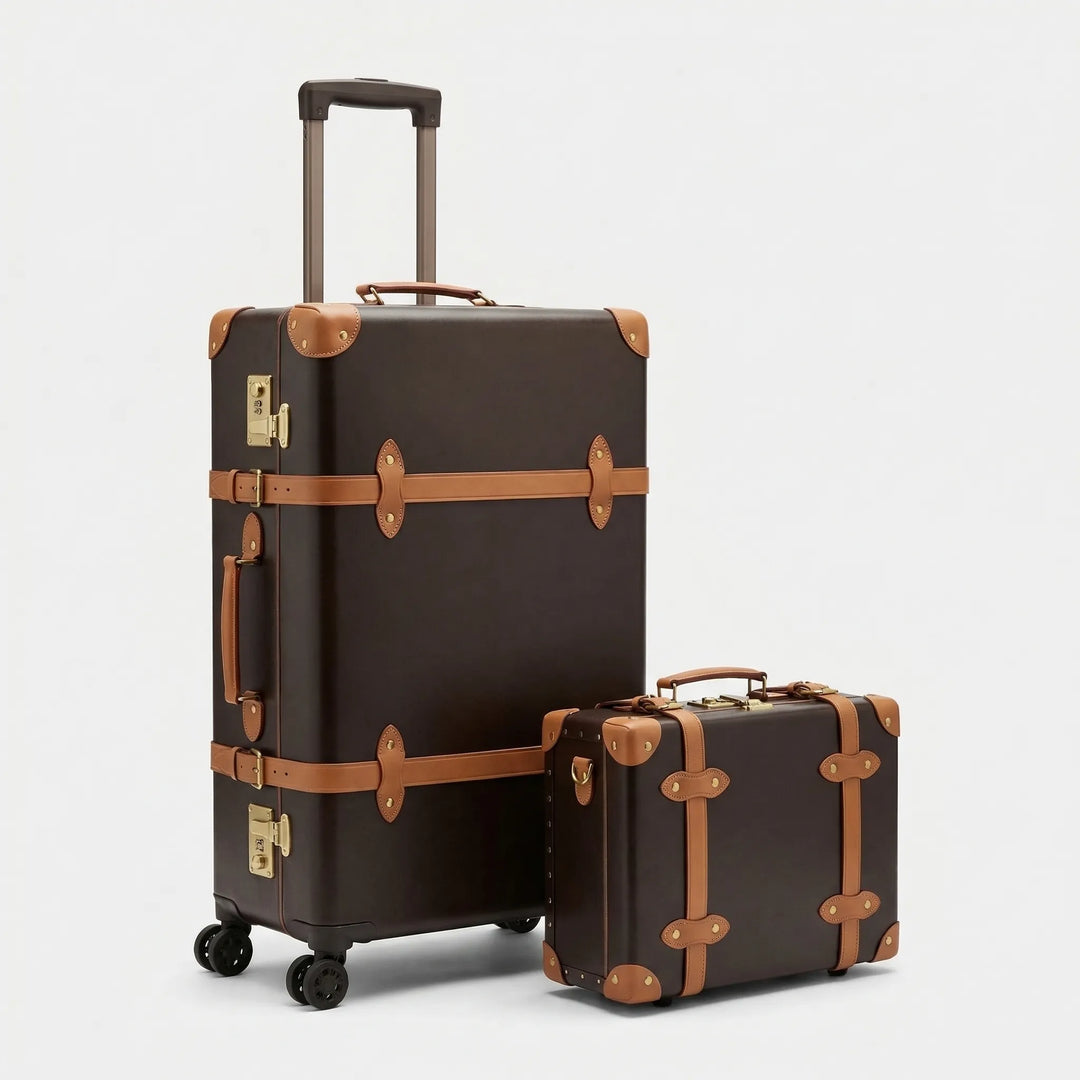 Vintage-Style 2-Piece spinner Luggage Set - Vintravel