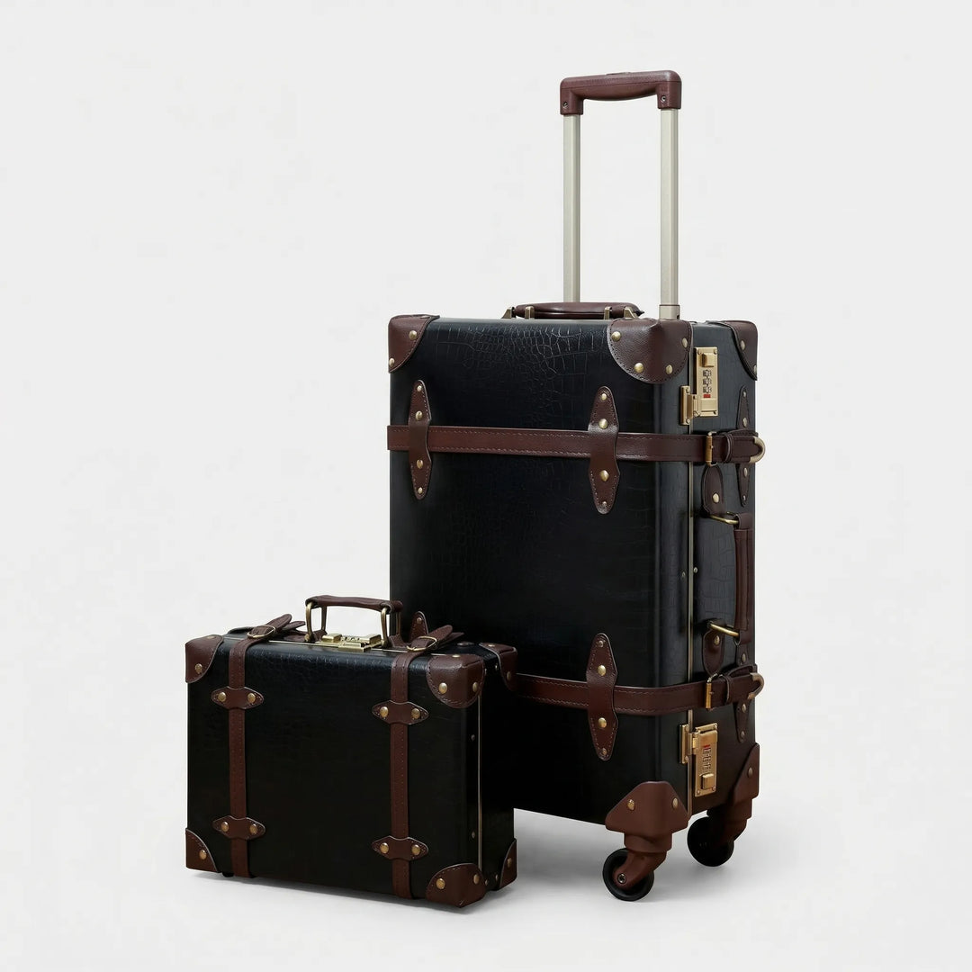 Vintage-Style 2-Piece spinner Luggage Set - Vintravel