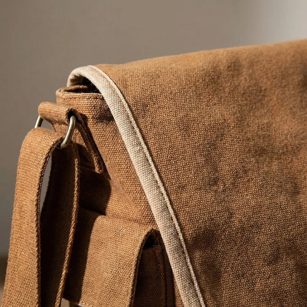 Vintage-Style Crossbody Messenger Bag - Karvex