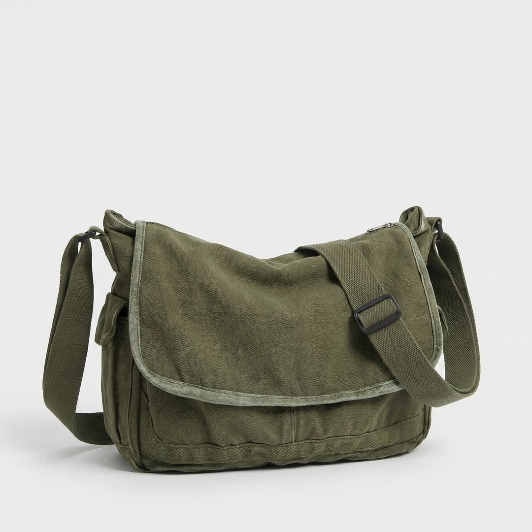 Vintage-Style Crossbody Messenger Bag - Karvex