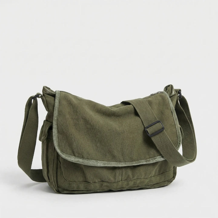 Vintage-Style Crossbody Messenger Bag - Karvex