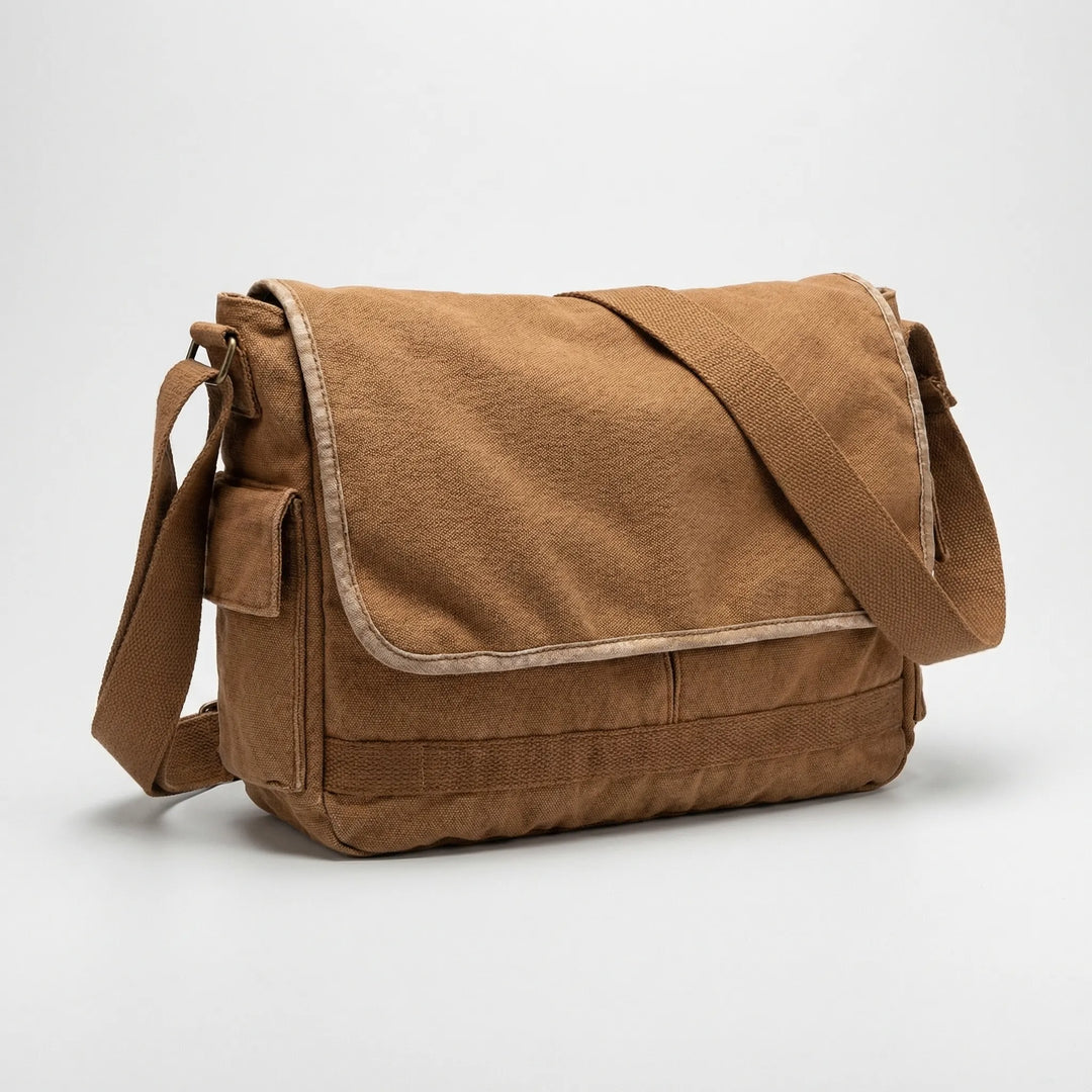 Vintage-Style Crossbody Messenger Bag - Karvex