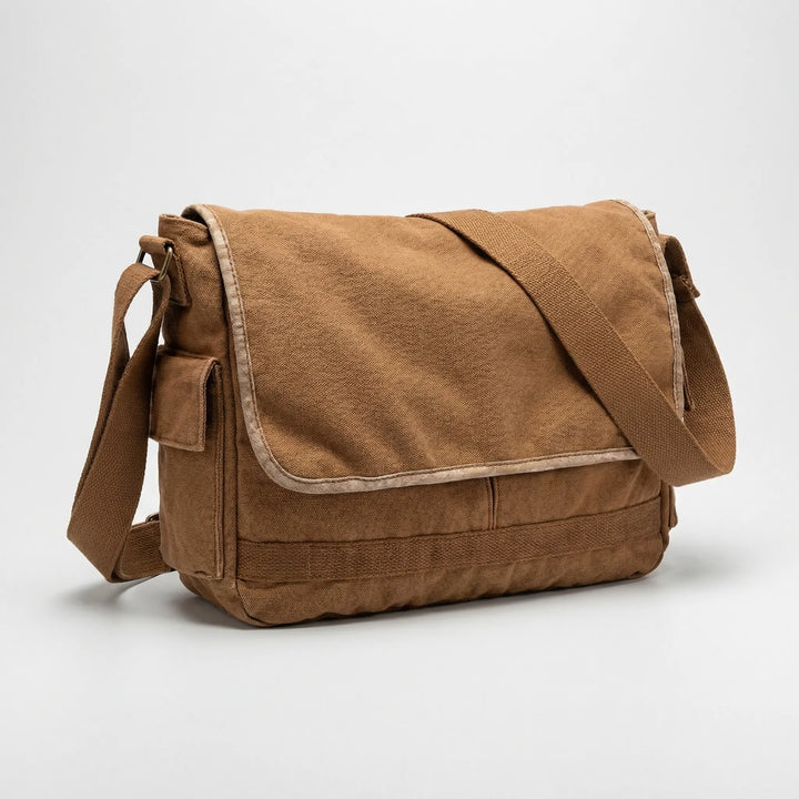 Vintage-Style Crossbody Messenger Bag - Karvex