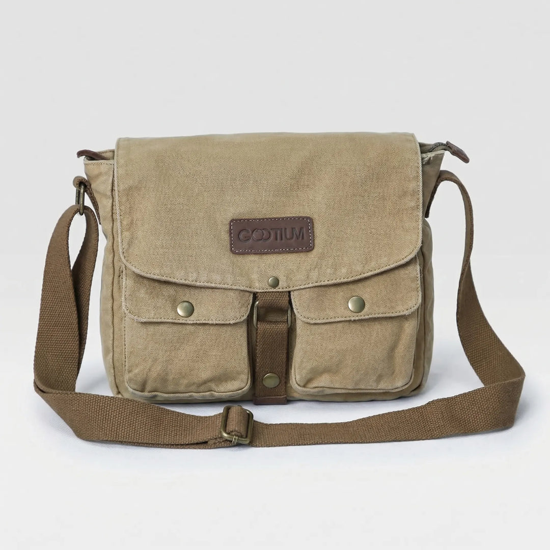 Vintage-Style Crossbody Messenger Bag - Kaelven