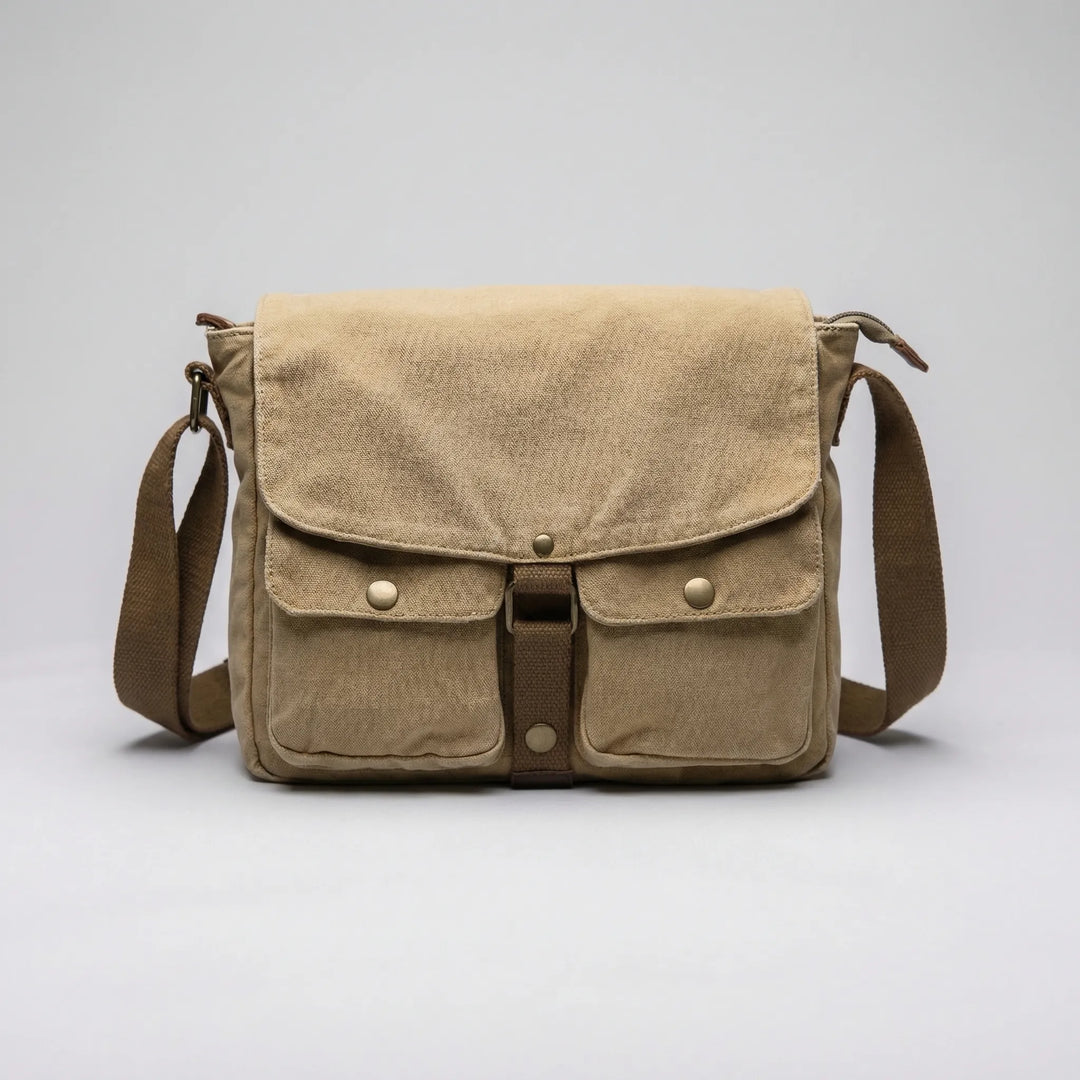 Compact Vintage Crossbody Messenger Bag - Ruggora