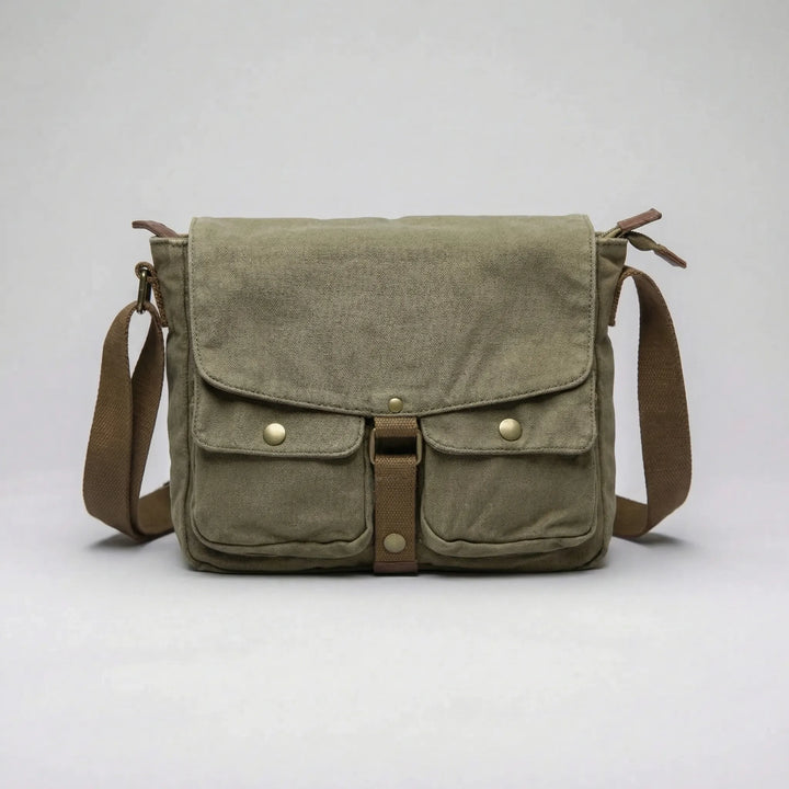 Compact Vintage Crossbody Messenger Bag - Ruggora