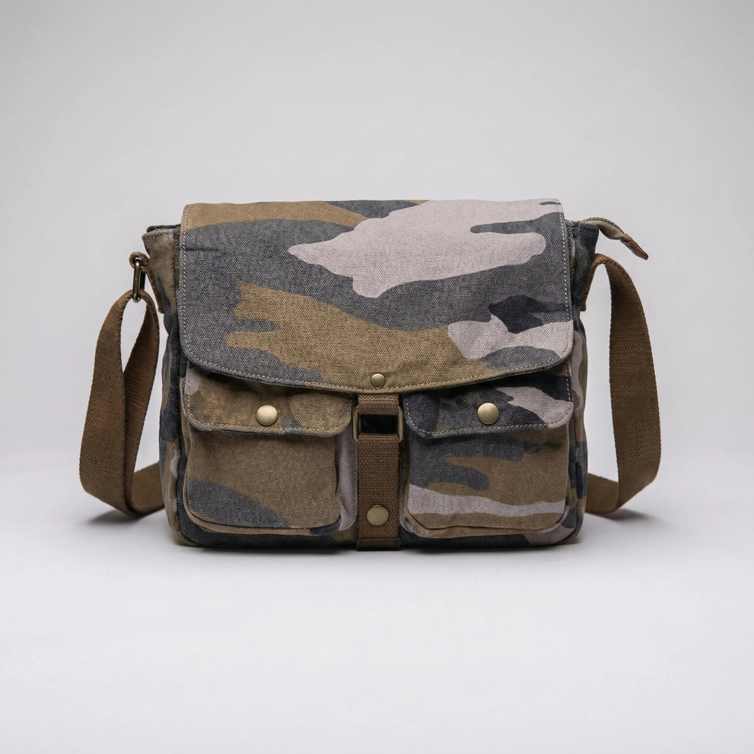 Compact Vintage Crossbody Messenger Bag - Ruggora