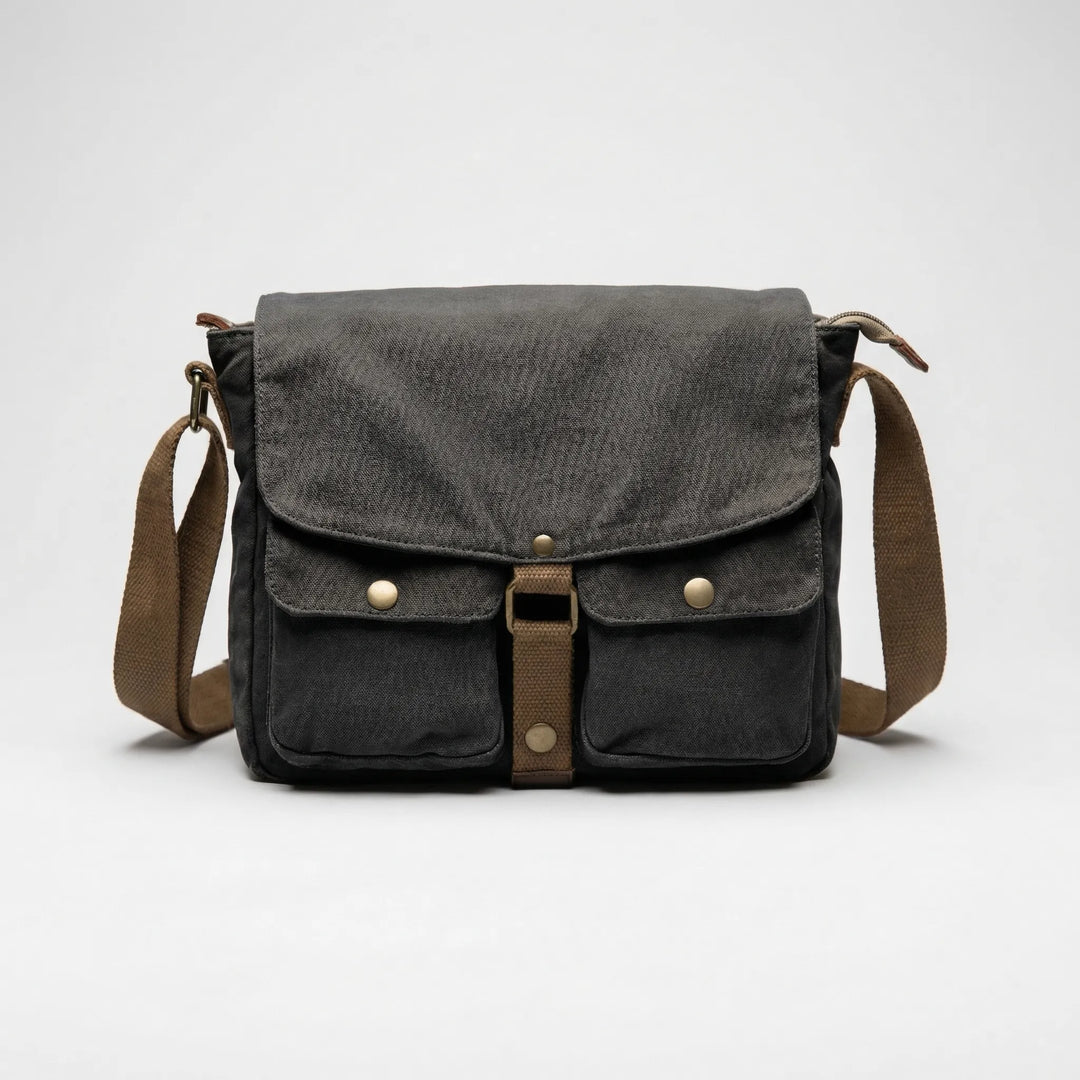 Compact Vintage Crossbody Messenger Bag - Ruggora