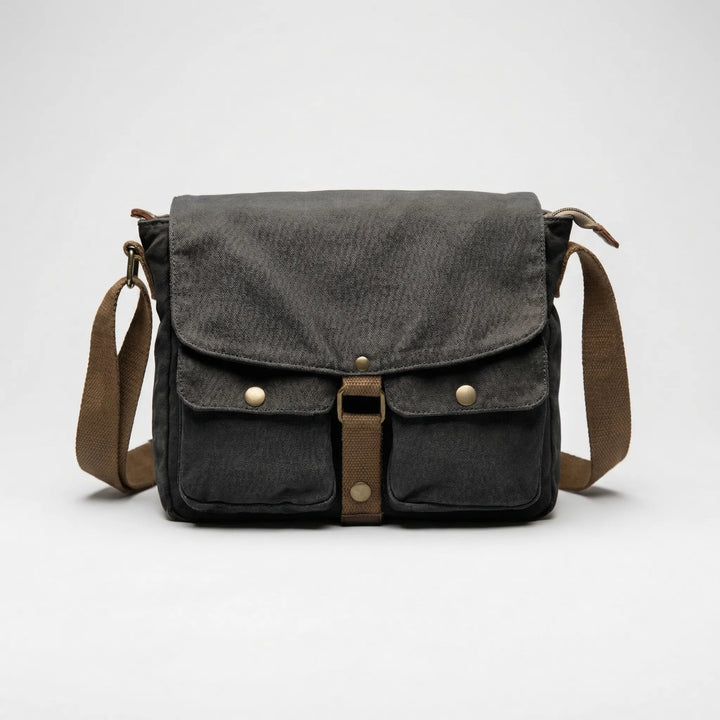 Compact Vintage Crossbody Messenger Bag - Ruggora