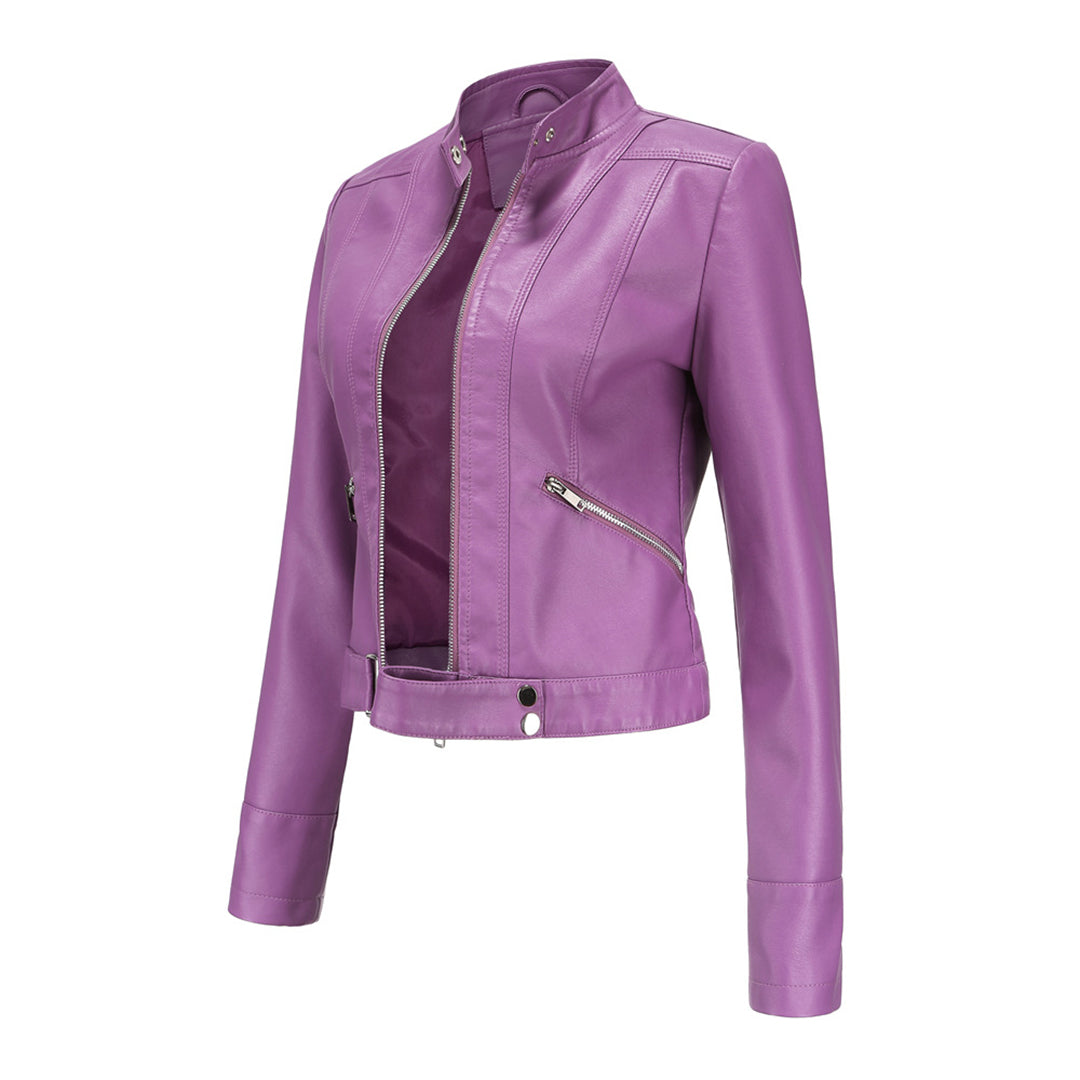 Classic Women's Leather Jacket with Timeless Style 14