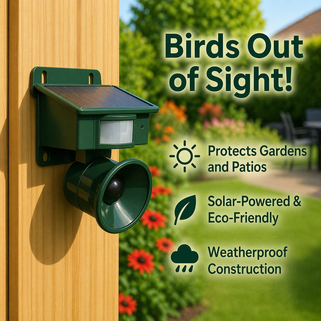 Bird Deterrent | Solar-Powered Motion Sensor | Animal-Friendly Hawk Calls 3