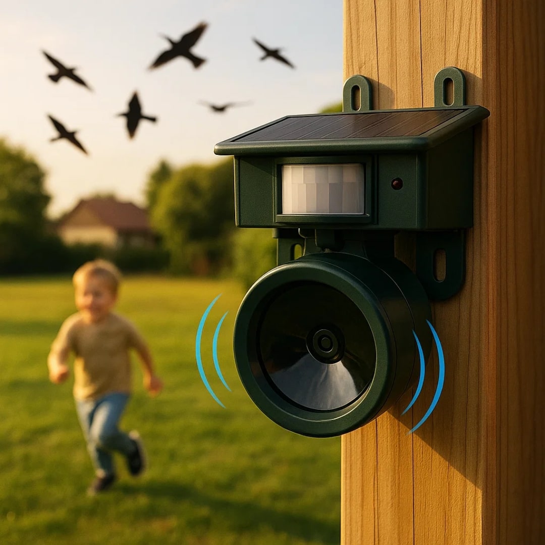 Bird Deterrent | Solar-Powered Motion Sensor | Animal-Friendly Hawk Calls 4