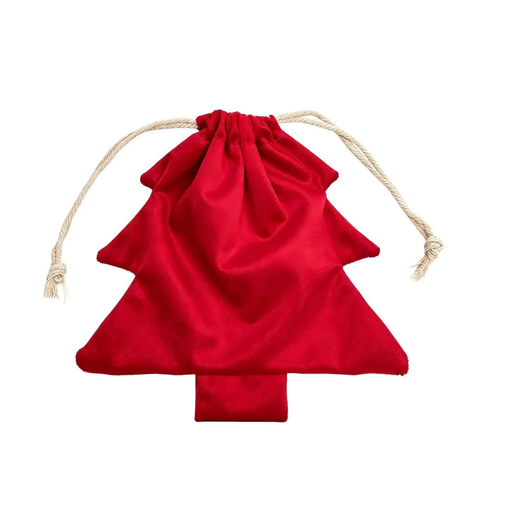 Christmas Tree Shaped Gift Bag with Drawstring Closure, Durable Fabric 7