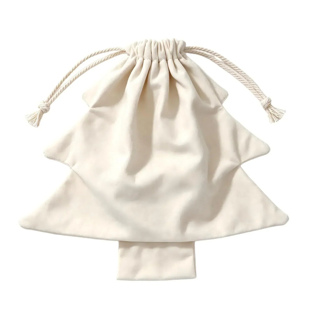 Christmas Tree Shaped Gift Bag with Drawstring Closure, Durable Fabric 8