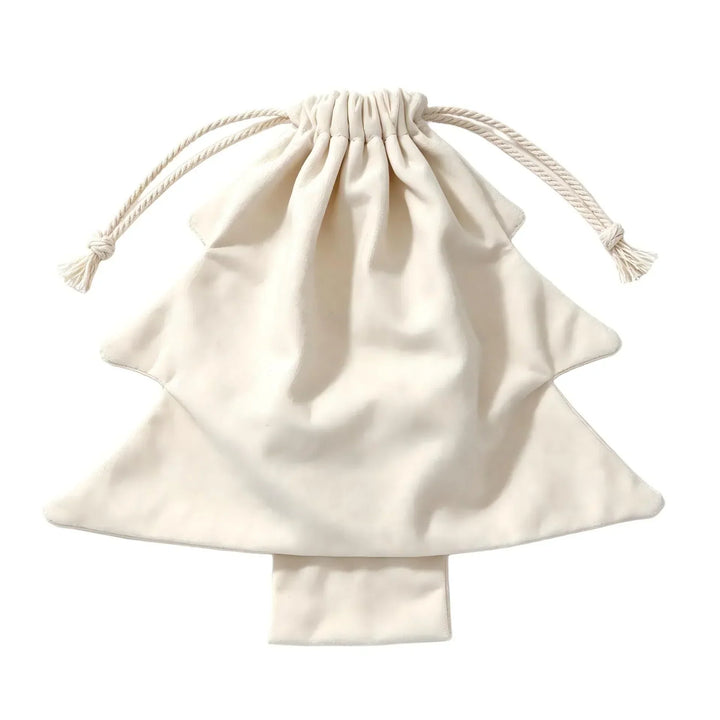 Christmas Tree Shaped Gift Bag with Drawstring Closure, Durable Fabric 8