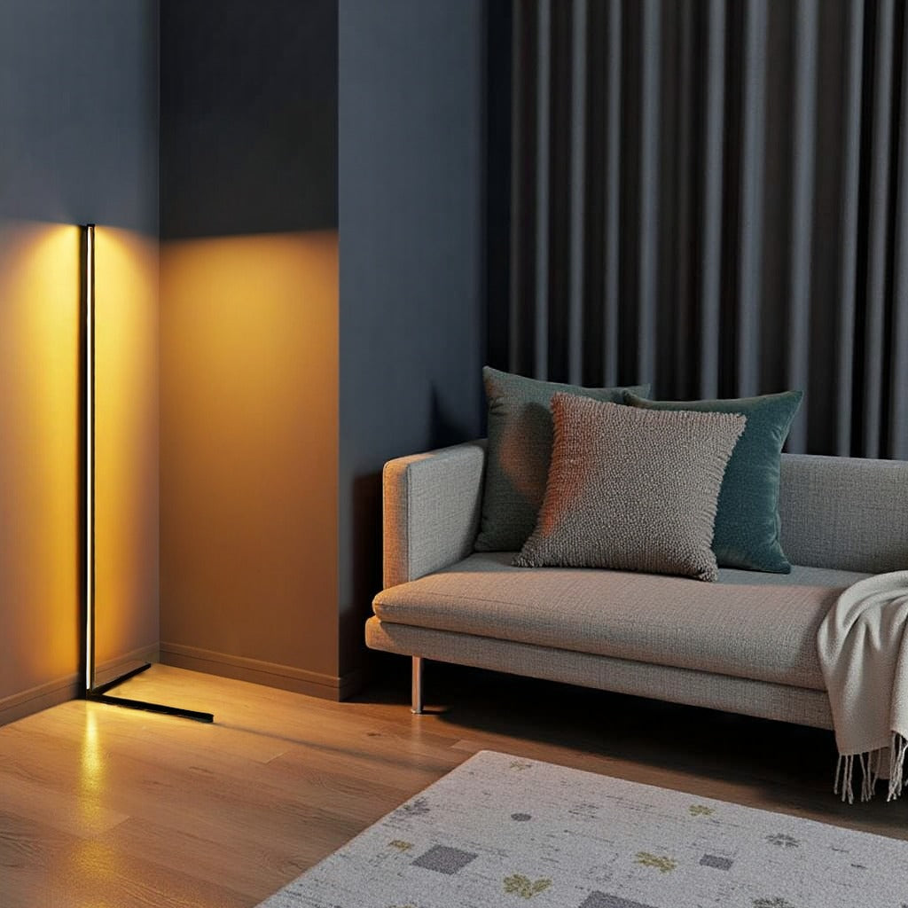 Nordic LED Floor Lamp with Remote, Dimmable RGB and Warm White, 142 cm 11