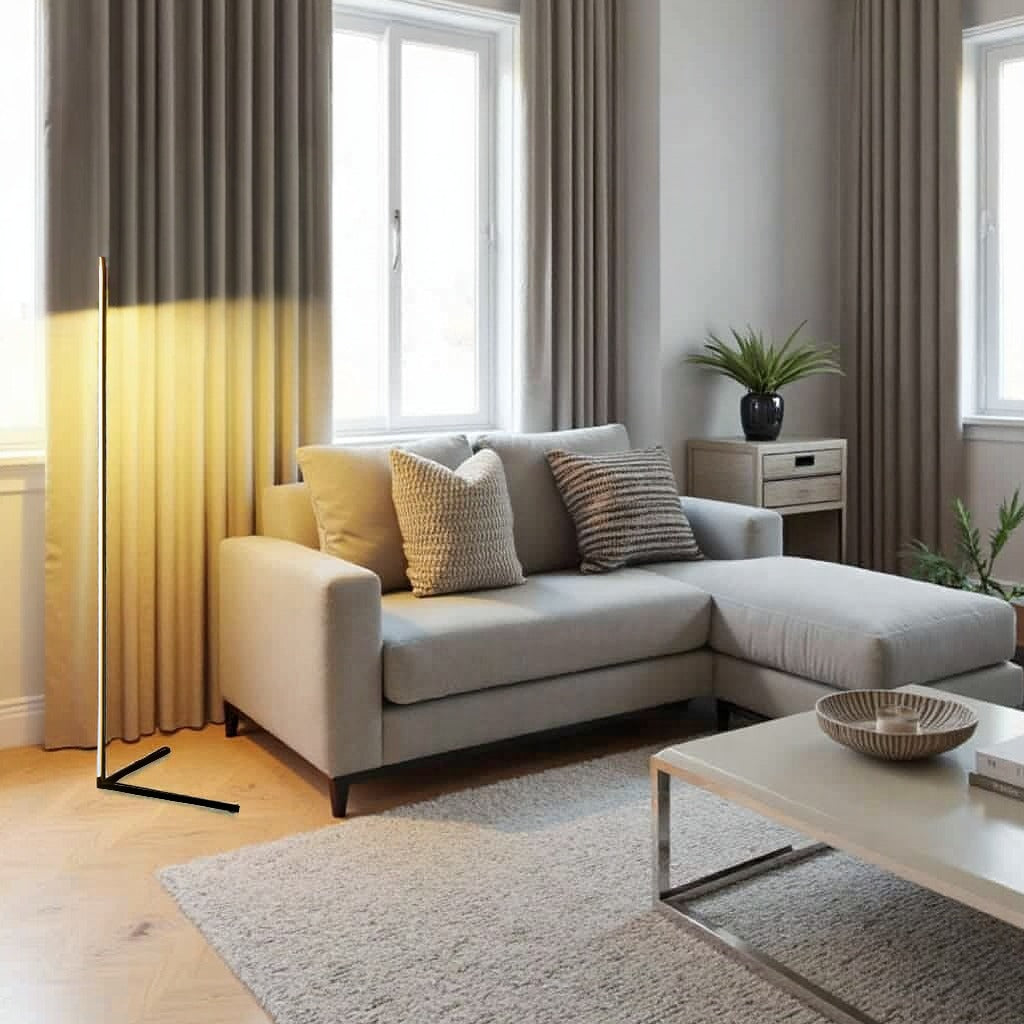 Nordic LED Floor Lamp with Remote, Dimmable RGB and Warm White, 142 cm 10