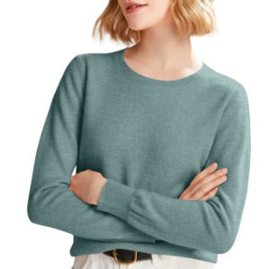 Women's Soft Cashmere Crew Neck Sweater 10