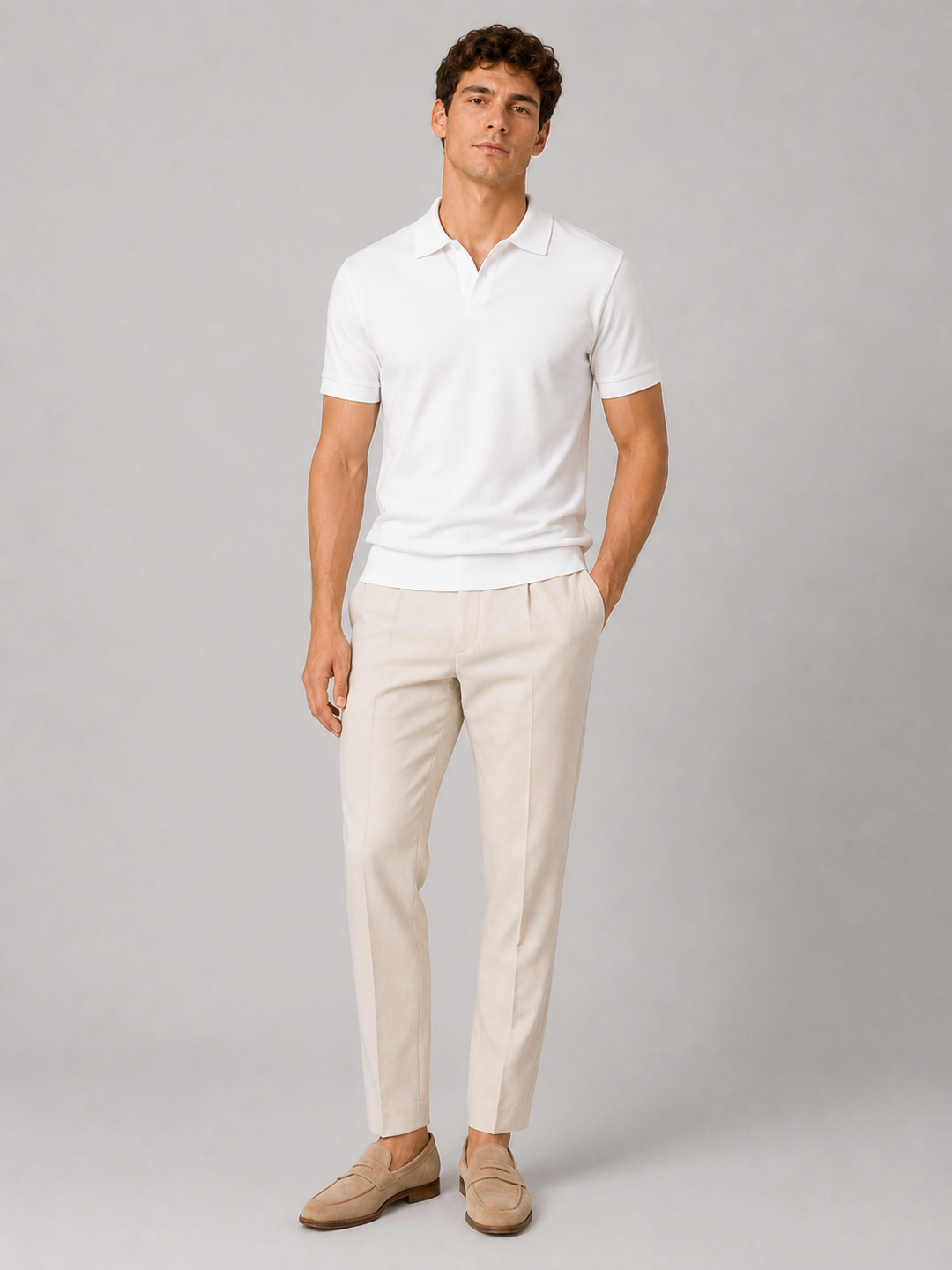 Men's Silky Touch Polo Shirt - Breathable Soft Solid Summer Top 3