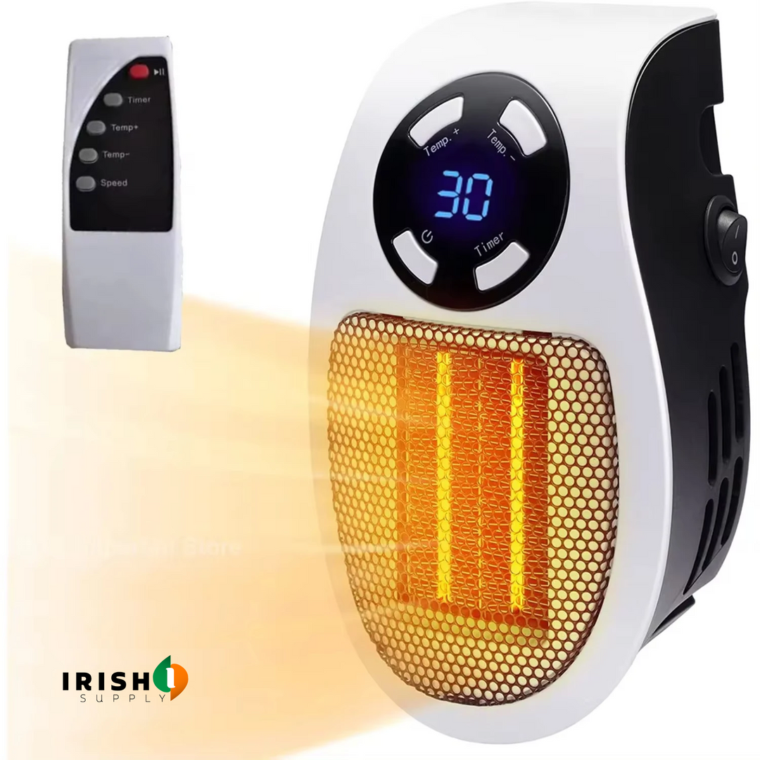 Compact Ceramic Space Heater with Remote, Quiet and Energy Efficient 10
