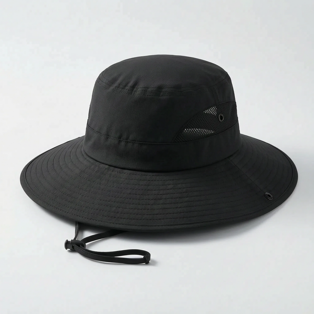 Wide Brim Bucket Hat - Solbrim