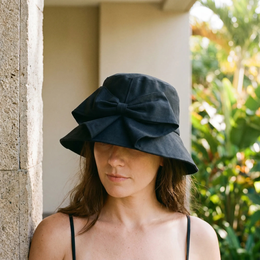 Wide Brim Bucket Hat - Solbrim