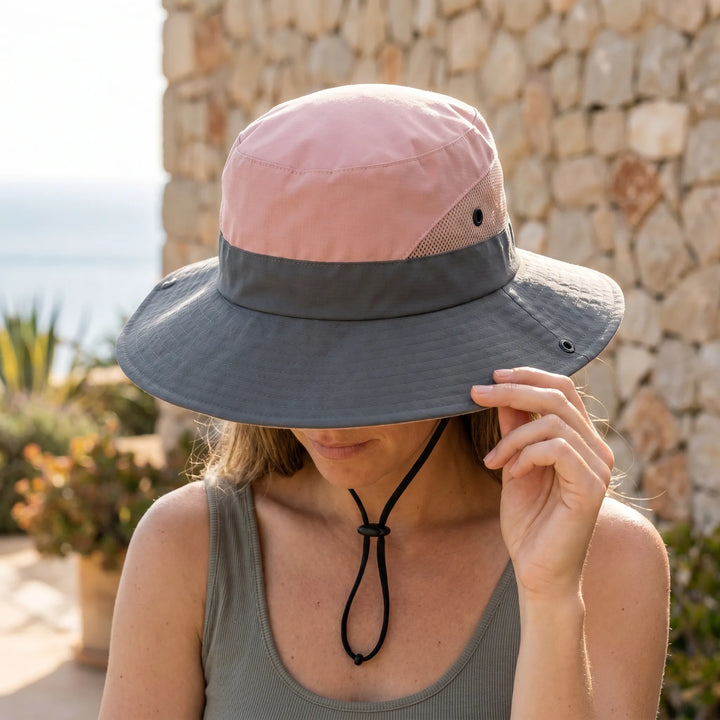 Wide Brim Bucket Hat - Solbrim