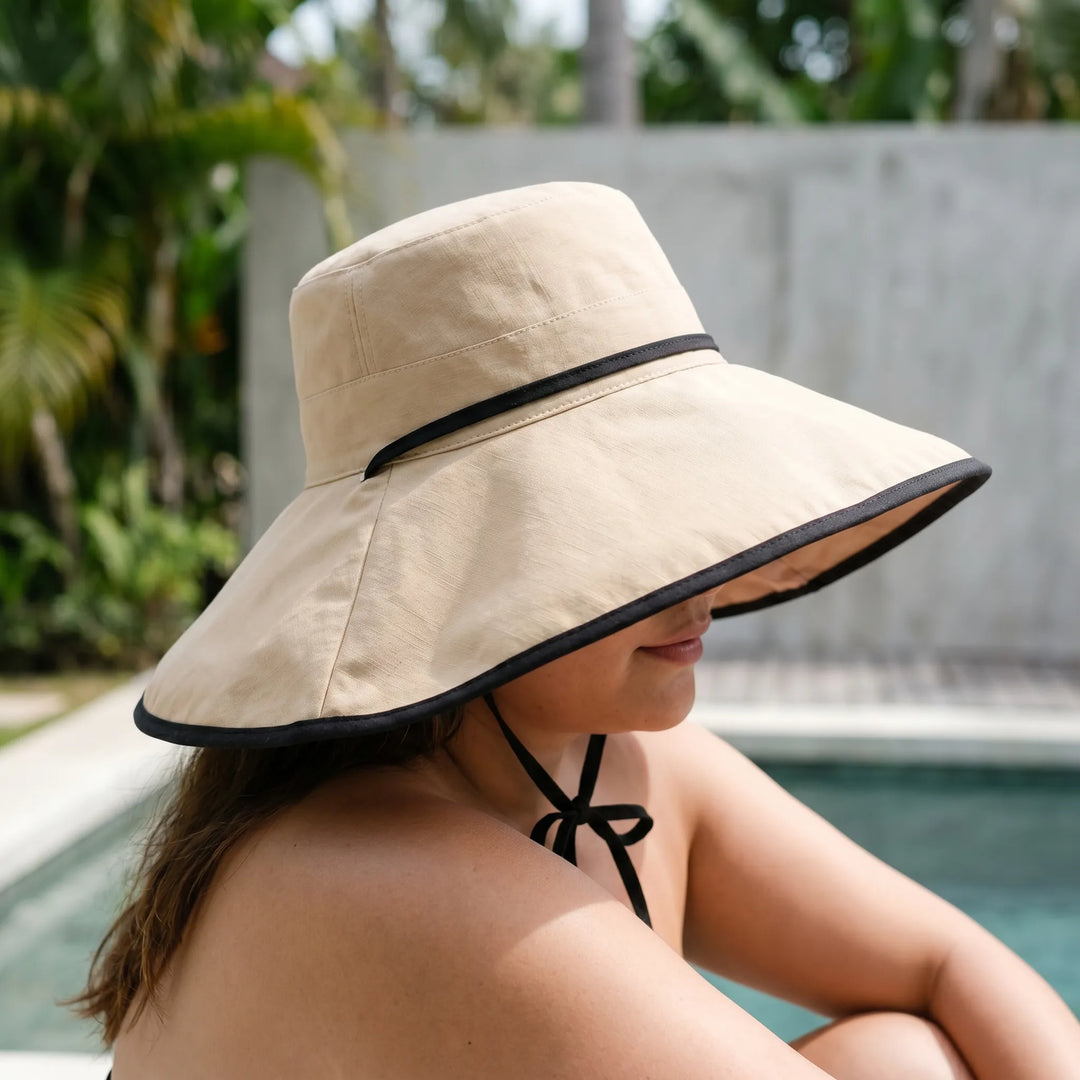 Wide Brim Foldable Sun Hat - Solmira