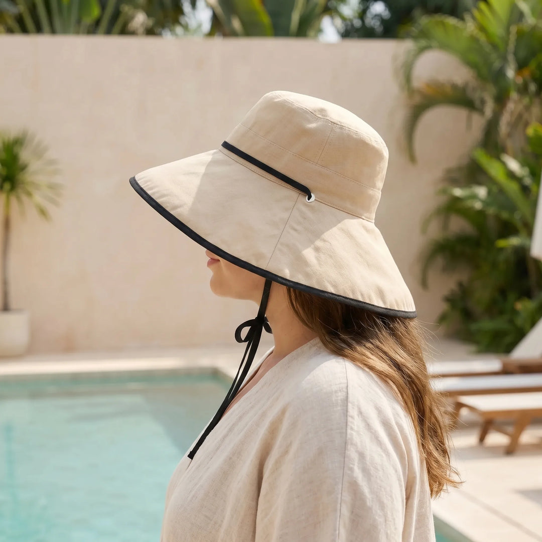 Wide Brim Foldable Sun Hat - Solmira