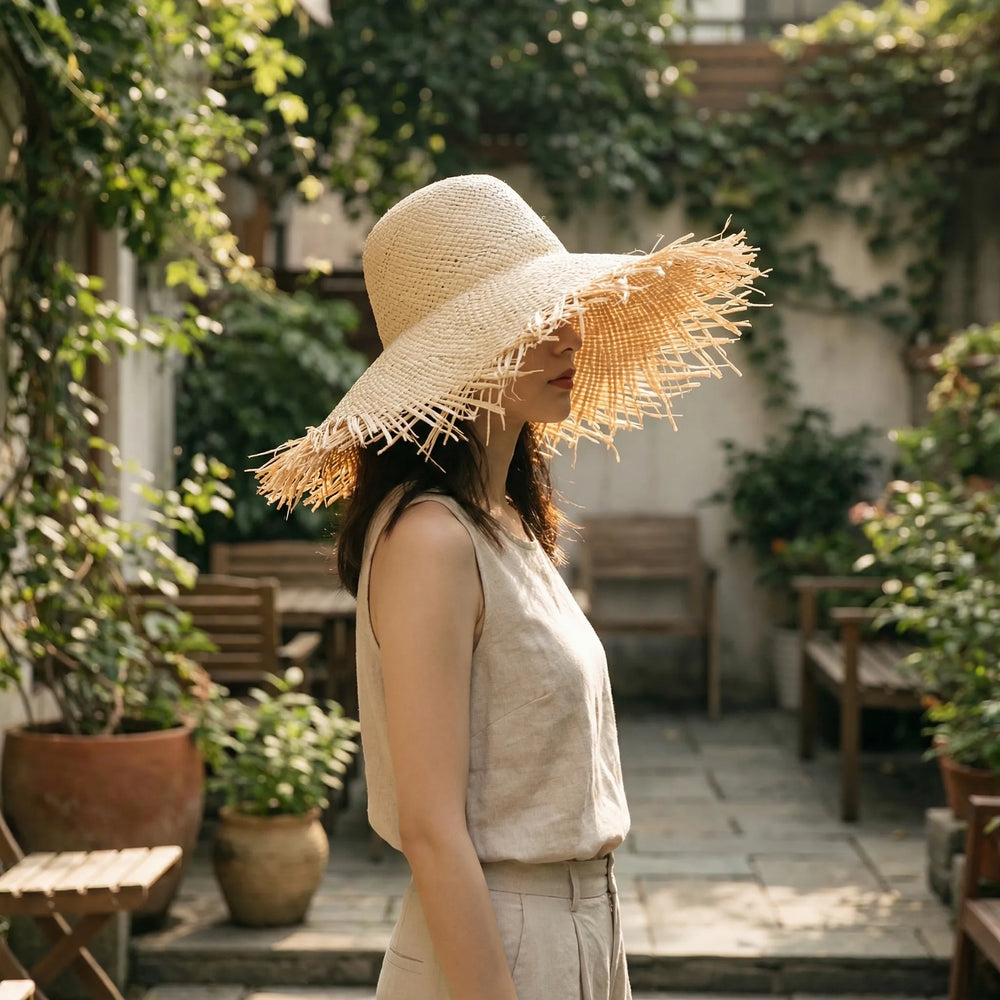 Wide Brim Fringed Hat - Solhaven