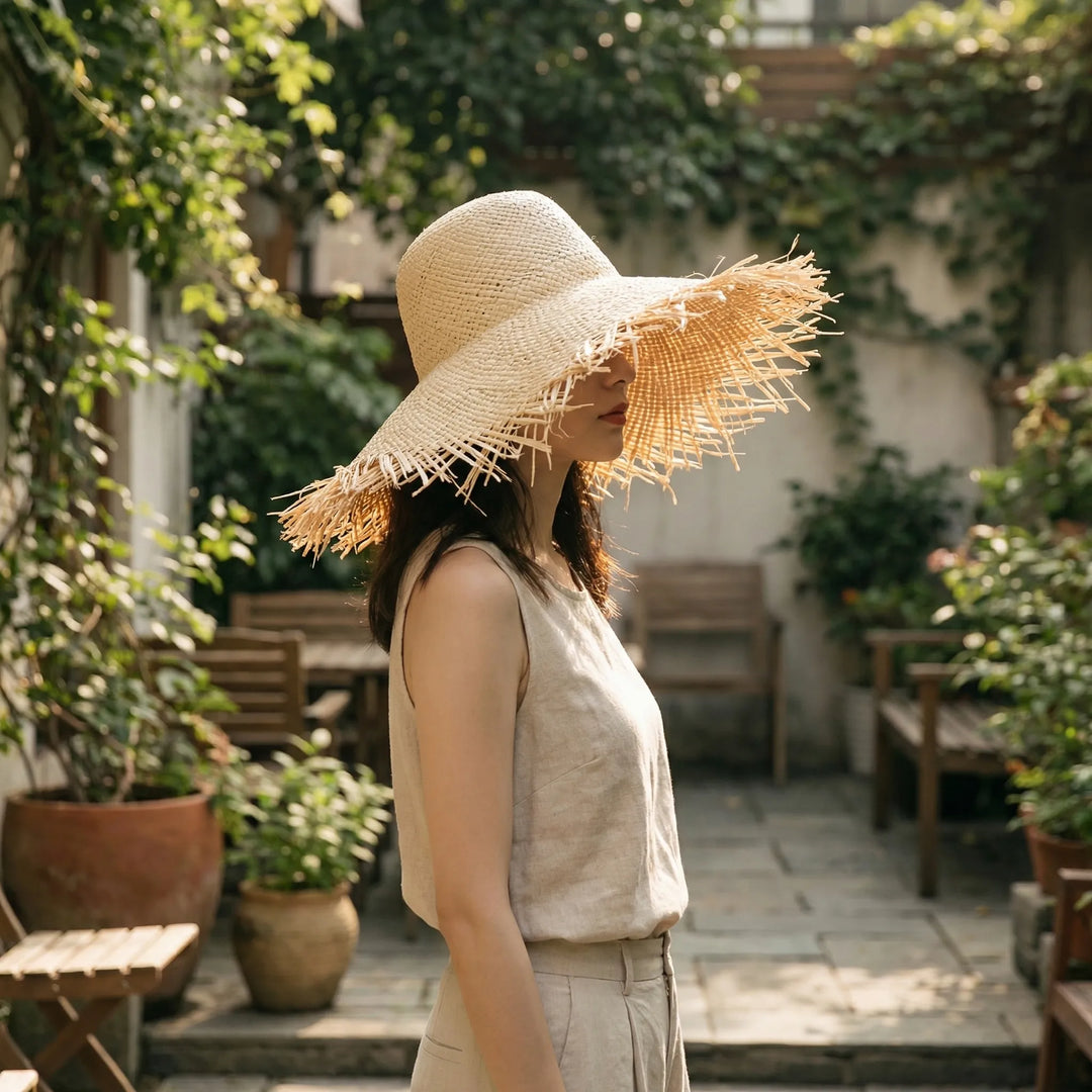 Wide Brim Fringed Hat - Solhaven