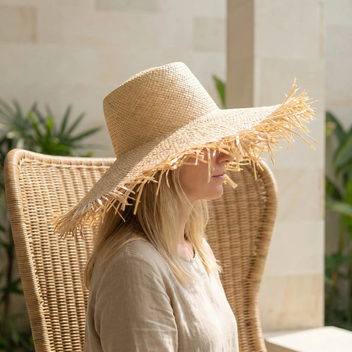 Wide Brim Fringed Hat - Solhaven