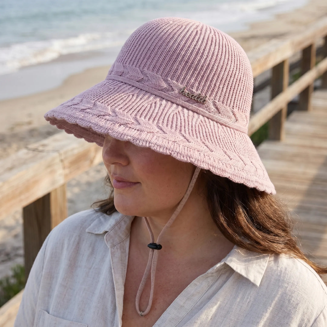 Wide Brim Knit Sun Hat - Solarix