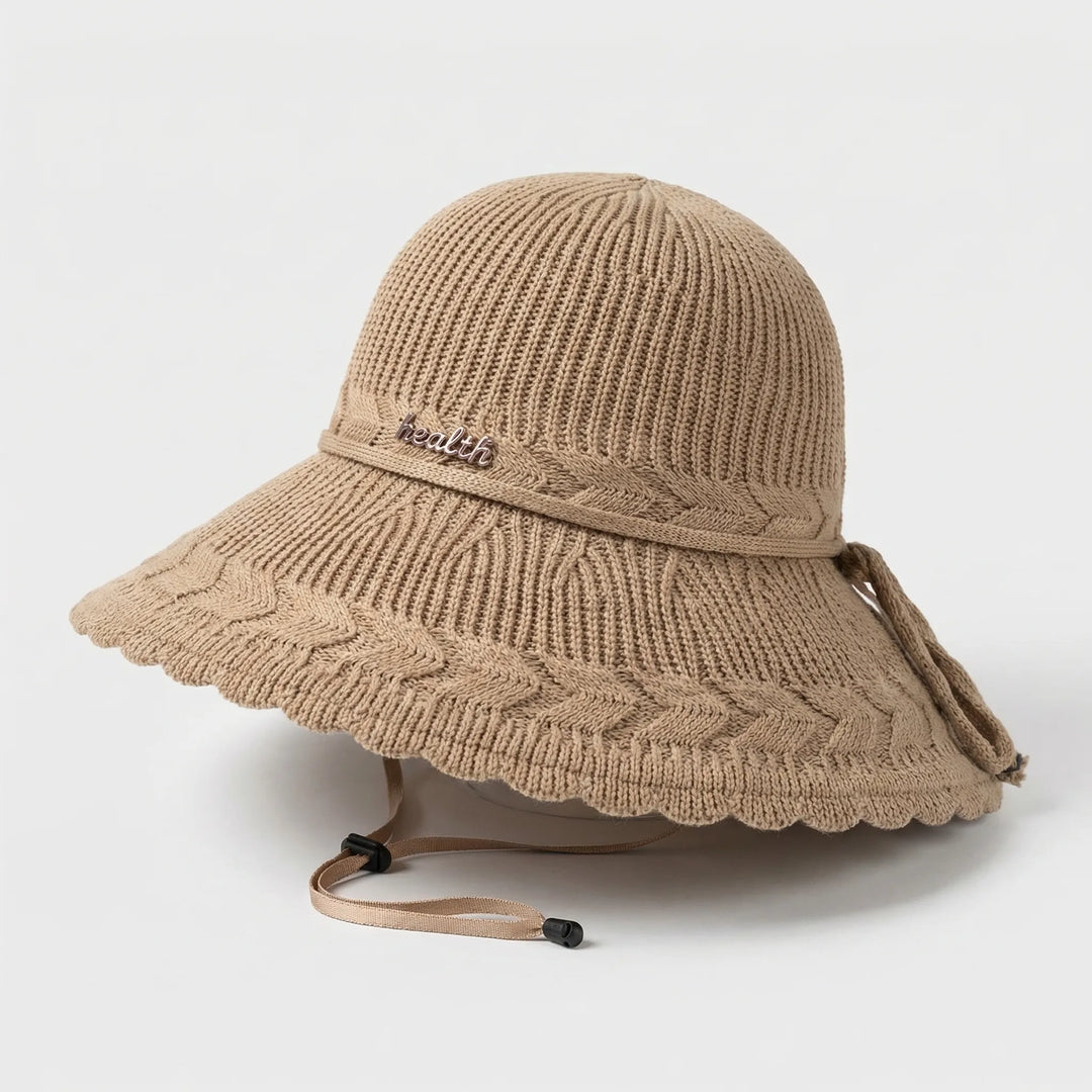 Wide Brim Knit Sun Hat - Solarix