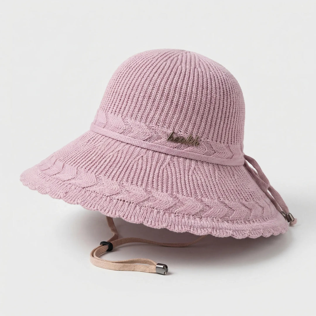 Wide Brim Knit Sun Hat - Solarix