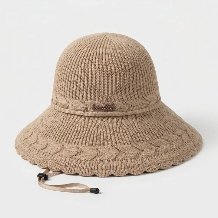 Wide Brim Knit Sun Hat - Solarix
