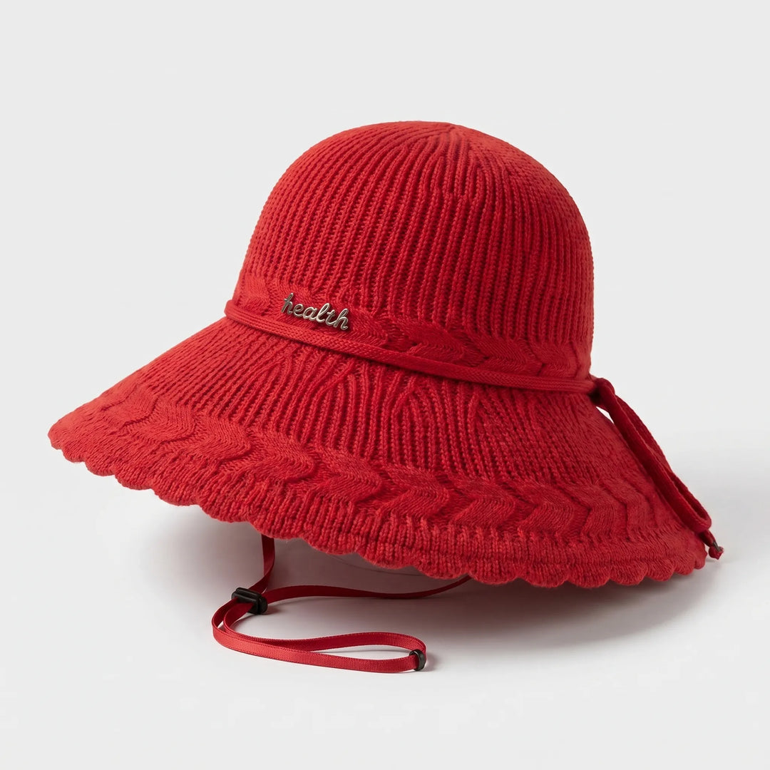 Wide Brim Knit Sun Hat - Solarix