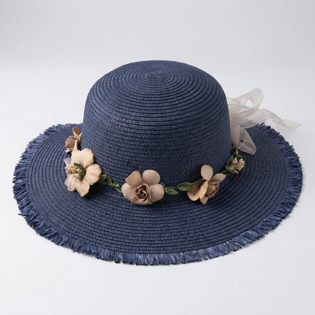 Wide Brim Woven Sun Hat - Florabrim
