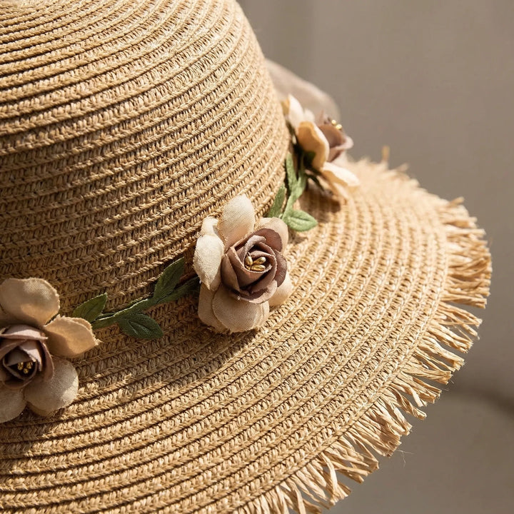 Wide Brim Woven Sun Hat - Florabrim