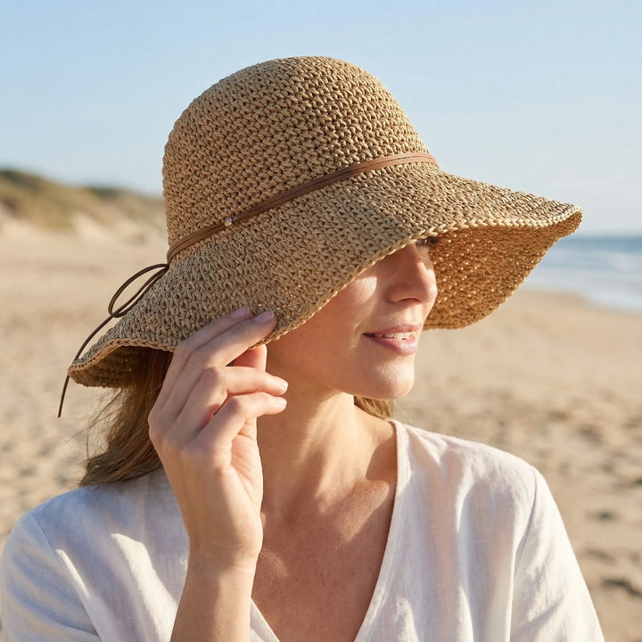 Wide Brim Woven Sun Hat - Solweave